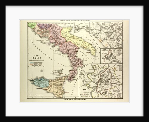 Map of Southern Italy Before the Roman Empire by Anonymous