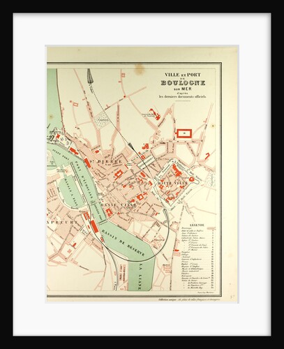 Map of Boulogne Sur Mer by Anonymous