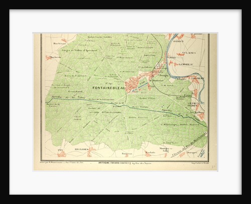 Map of Melun Fontainebleau by Anonymous