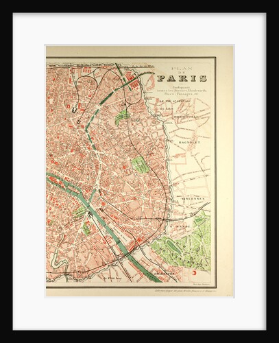 Map of Paris by Anonymous