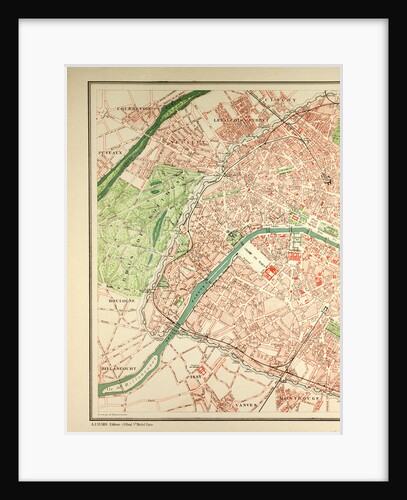 Map of Paris by Anonymous