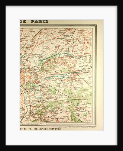 Map of Paris and Its Vicinity by Anonymous