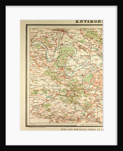 Map of Paris and Its Vicinity by Anonymous