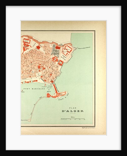 Map of Algiers Algeria by Anonymous