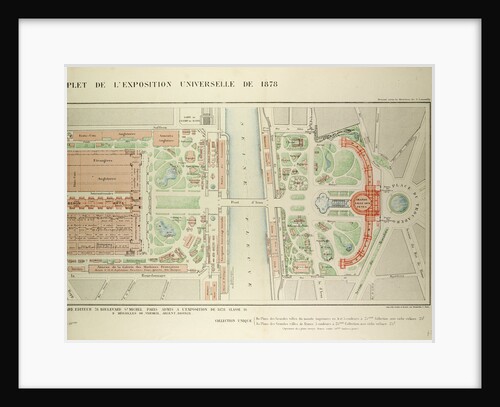 Map of the Universal Exposition of 1878 Paris by Anonymous