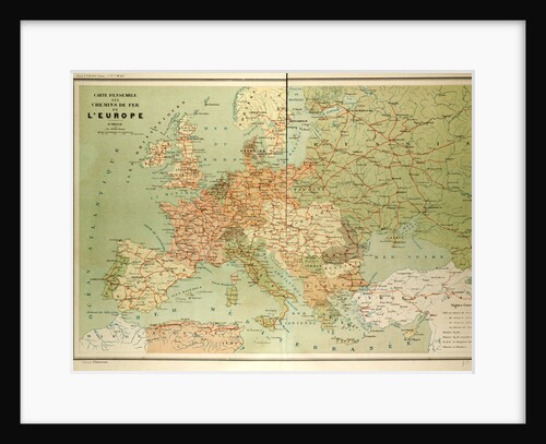 Map of European Railway Lines by Anonymous