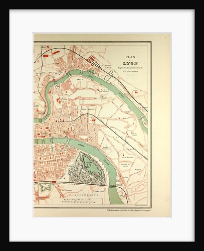 Map of Lyon by Anonymous
