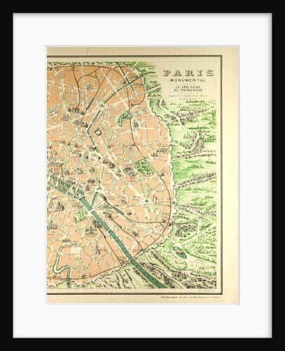 Map of the Monuments in Paris by Anonymous