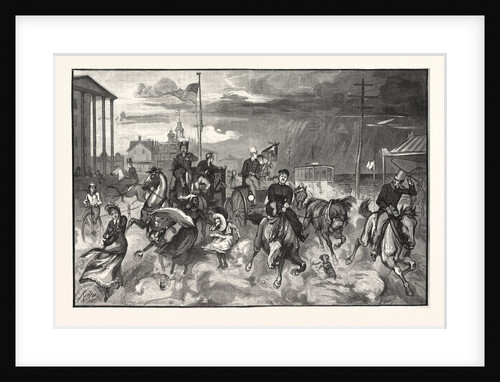 Storm at Long Branch, Drawn James E. Kelly by Anonymous