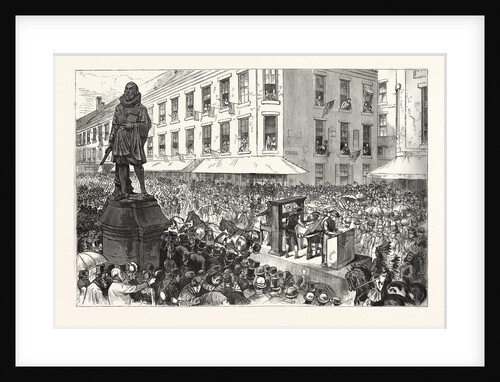 Boston Celebration: The Procession Passing Winthrop Statue by Anonymous