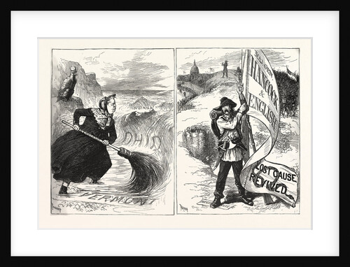 Mrs. Partington Struggling with the Republican Tide. Only Waiting for the Signal by Anonymous