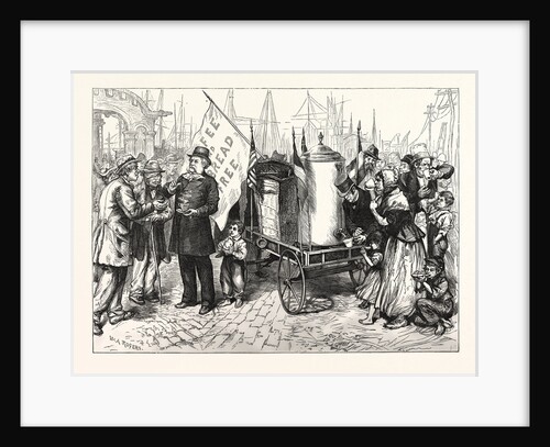 Dr. Kennion's Street Coffee-Urn Cart-a Good Temperance Movement. Drawn W.A. Rogers by Anonymous