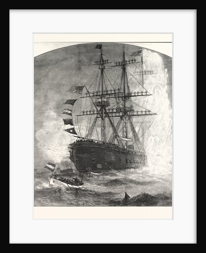 Naval Review Fortress Monroe Ceremonies the President's Visit the Flag-Ship. Drawn J. O. Davidson by Anonymous