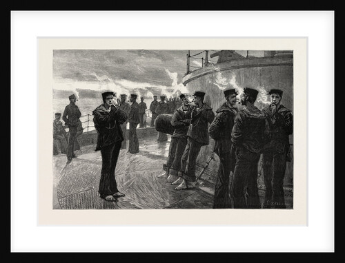 The Naval Manoeuvres: Life of a Blue Jacket on Board H.M.S. Conqueror: Jack's Morning Pipe by Anonymous