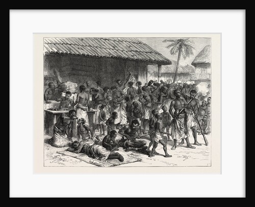 The Ashanti War: Ashantees Buying Muskets with Gold Dust at Assinee, Ghana by Anonymous