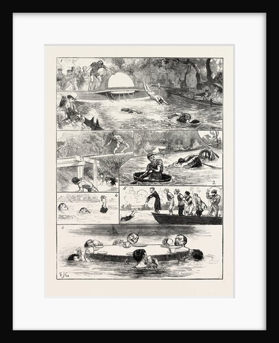 The London Swimming Club Contest at the Crystal Palace by Anonymous