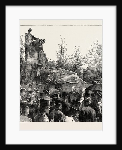 The Unveiling of the Waterloo Monument in the Evere Cemetery, Brussels, by H.R.H. The Duke of Cambridge, Belgium by Anonymous