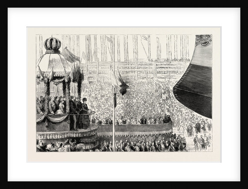 The Anglo-Spanish Shipyards at Bilbao, Spain: The Queen of Spain Launching the First Cruiser La Infanta Maria Terese by Anonymous