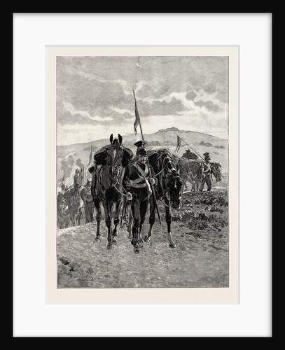 The Cavalry Manoeuvres: The End of the Day, Lancers Leading Their Horses Into Camp after a Long Day's March by Anonymous