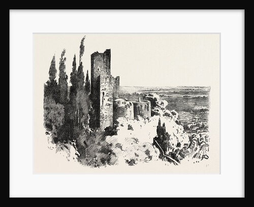 The Burning of the Alhambra at Granada: The Red Tower, Andalusia, Spain by Anonymous