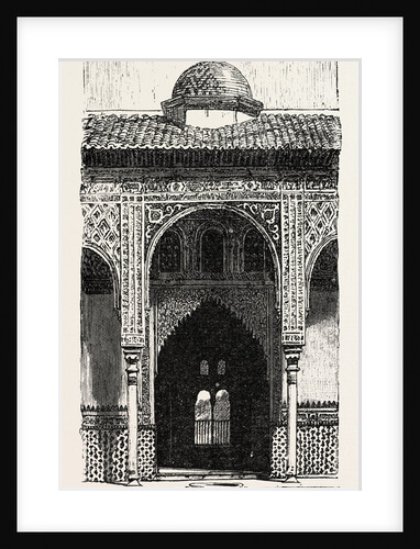 The Burning of the Alhambra at Granada: Entrance to the Hall of Ambassadors, Andalusia, Spain by Anonymous