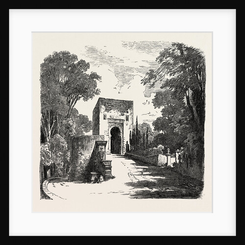 The Burning of the Alhambra at Granada: The Gate of Justice, Andalusia, Spain by Anonymous