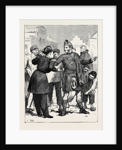 The British Volunteers in Ghent: Incomprehensible and Curious, a Scotchman's French and a Scotch Costume by Anonymous