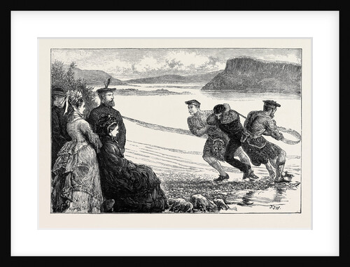 Drawing the Net at Loch Brora, a Sketch During the Queen's Visit to Dunrobin by Anonymous