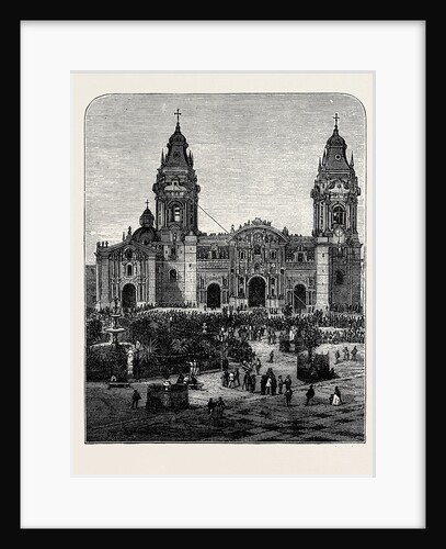 The Revolution in Peru: Hanging the Bodies of the Brothers Gutierrez Upon Lima Cathedral by Anonymous