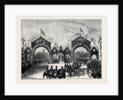 Prince Arthur at Leeds: Triumphal Arches at the Junction of Roundhay Road and Chapletown Road by Anonymous