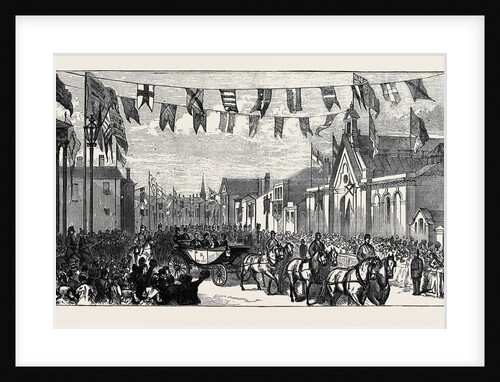 The Duke and Duchess of Teck at Southport: Arrival of the Duke and Duchess at the Railway Station by Anonymous