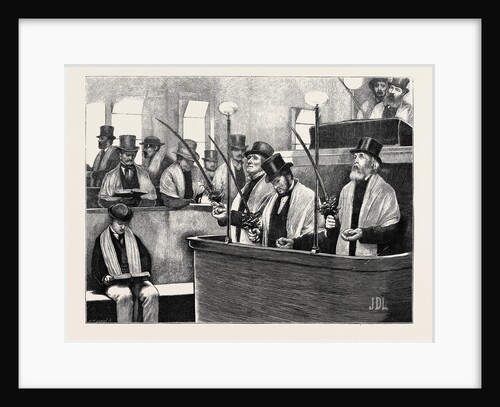 The Feast of Tabernacles at the North London Synagogue: The Reader Taking the Palm Branch by Anonymous
