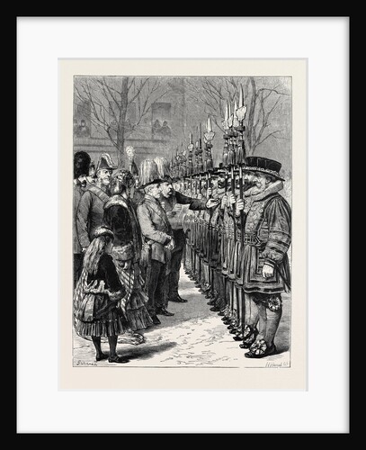 Installation of Sir W.M. Gomm, G.C.B., G.C.S.I., As Constable of the Tower, Inspecting the Beefeaters, London by Anonymous