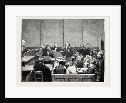 The Hyde Park Prosecutions: A Sketch in Marlborough Street Police Court, London by Anonymous