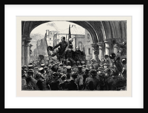 Arrival of Colour-Sergeant Bates at the Guildhall by Anonymous