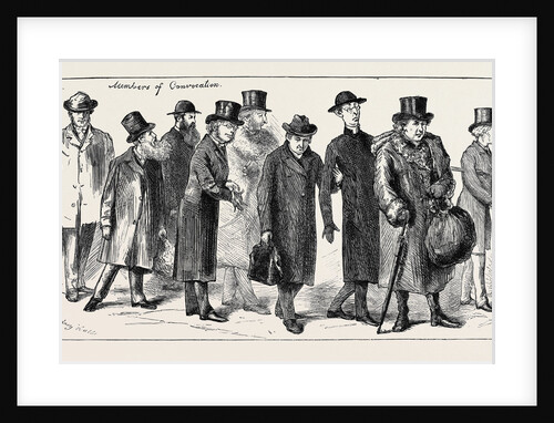 The Election of Dean Stanley As Select Preacher at Oxford: Members of Convocation Going to Vote, on the Platform of the Railway Station by Anonymous