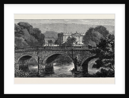 The Prince and Princess of Wales at Chatsworth: The Bridge in Chatsworth Park by Anonymous