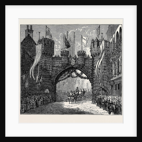 The Prince and Princess of Wales at Chatsworth and Derby: Triumphal Arch at Derby by Anonymous