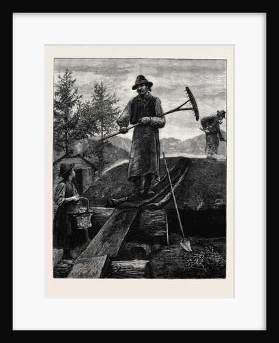Charcoal Burners in the Alps by Anonymous