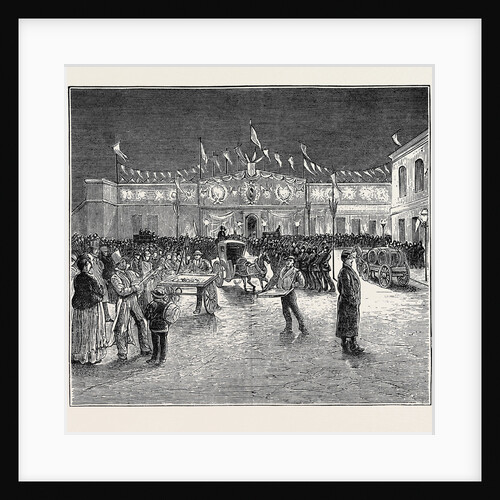 The Prince and Princess of Wales at Derby: The Railway Station Illuminated by Anonymous