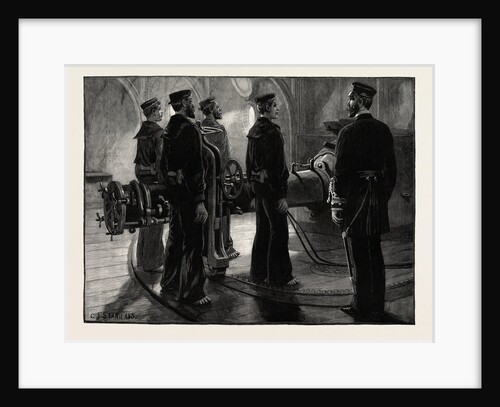 The Naval Manoeuvres: Torpedo Drill on Board an Ironclad: Ready! by Anonymous