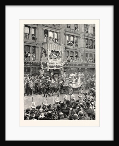 The German Emperor's Visit to the City: Their Imperial Majesties Saluted by a Shower of Roses, a Sketch in the Strand, London by Anonymous