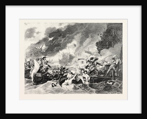 Destruction of the French Ships in the Bay of La Hogue, after the Battle of Barfleur, May 23rd, 1692 by Anonymous