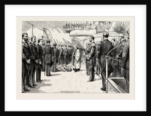 The Naval Manoeuvres, with the Northern Fleet: A Man-of-War Funeral at Sea by Anonymous