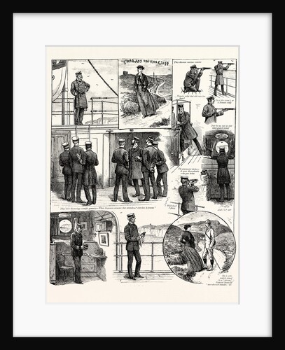 The Naval Manoeuvres: An Interesting Object on the Cliff by Anonymous
