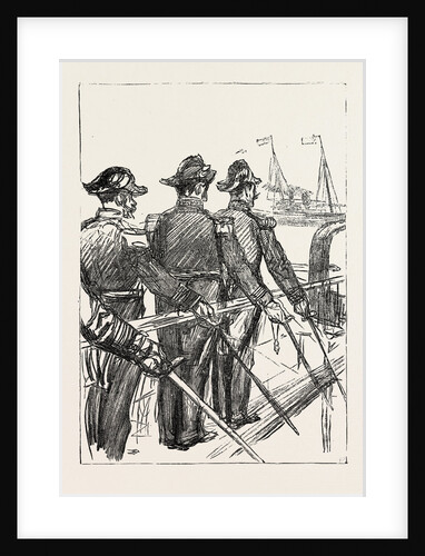 The Visit of the French Fleet: French Officers Saluting H.M. The Queen by Anonymous