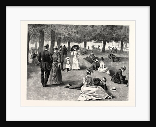A Favourite Sunday Resort: A Scene in Hampton Court Grounds by Anonymous
