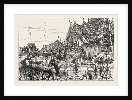 The Royal Family of Siam: The King and Crown Prince in Front of the Royal Pavilion by Anonymous