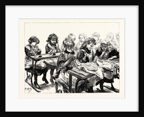 The Free Education Act, the Sewing Class of Elder Girls by Anonymous