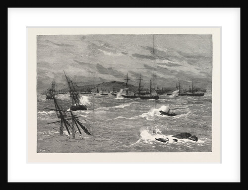 A Pampero (or Hurricane) in South America: The Inner Anchorage, Monte Video, During the Storm by Anonymous